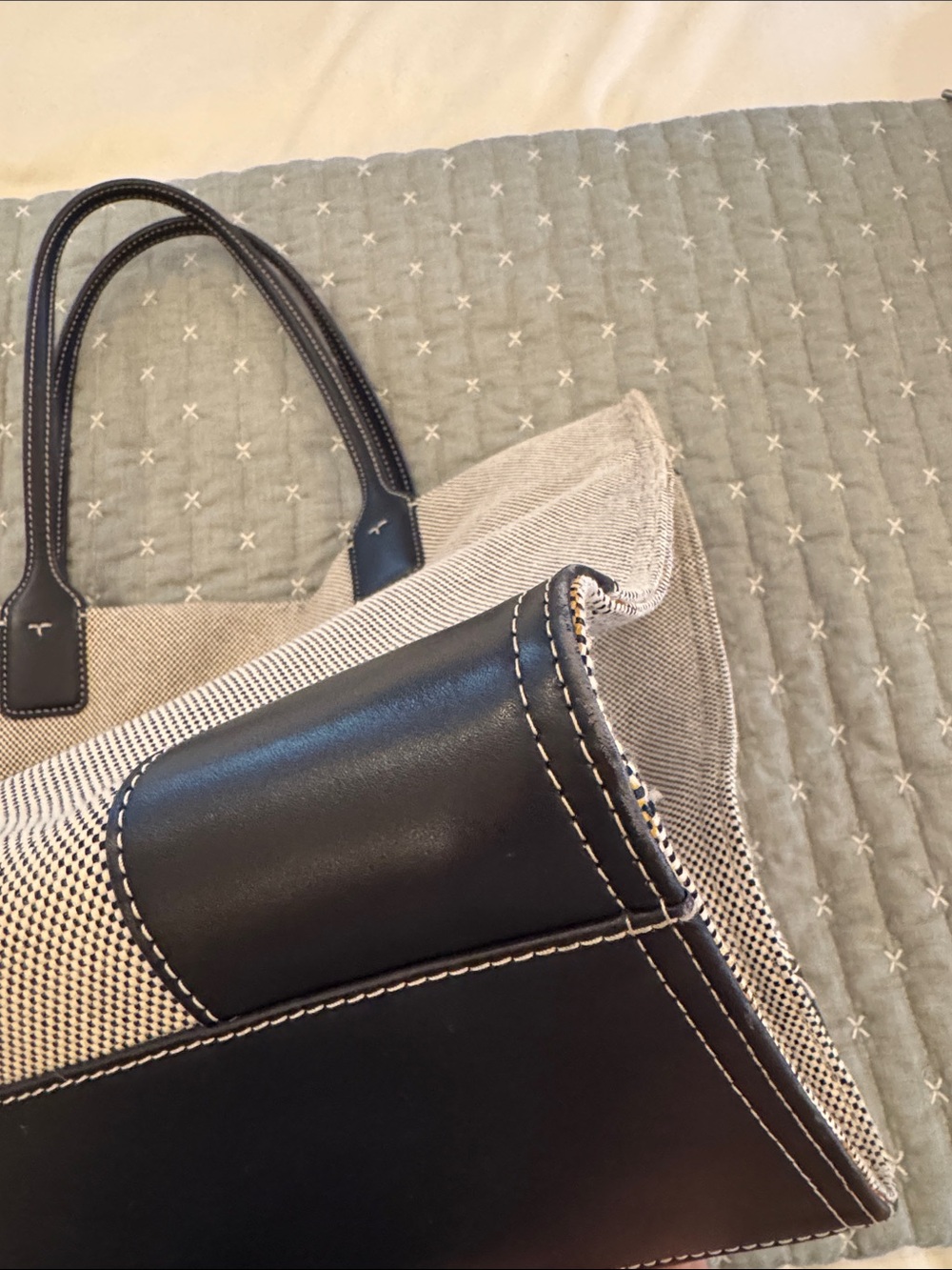 EUC Tory Burch Limited Edition Ella Colorblock Tote - Picture 8 of 16